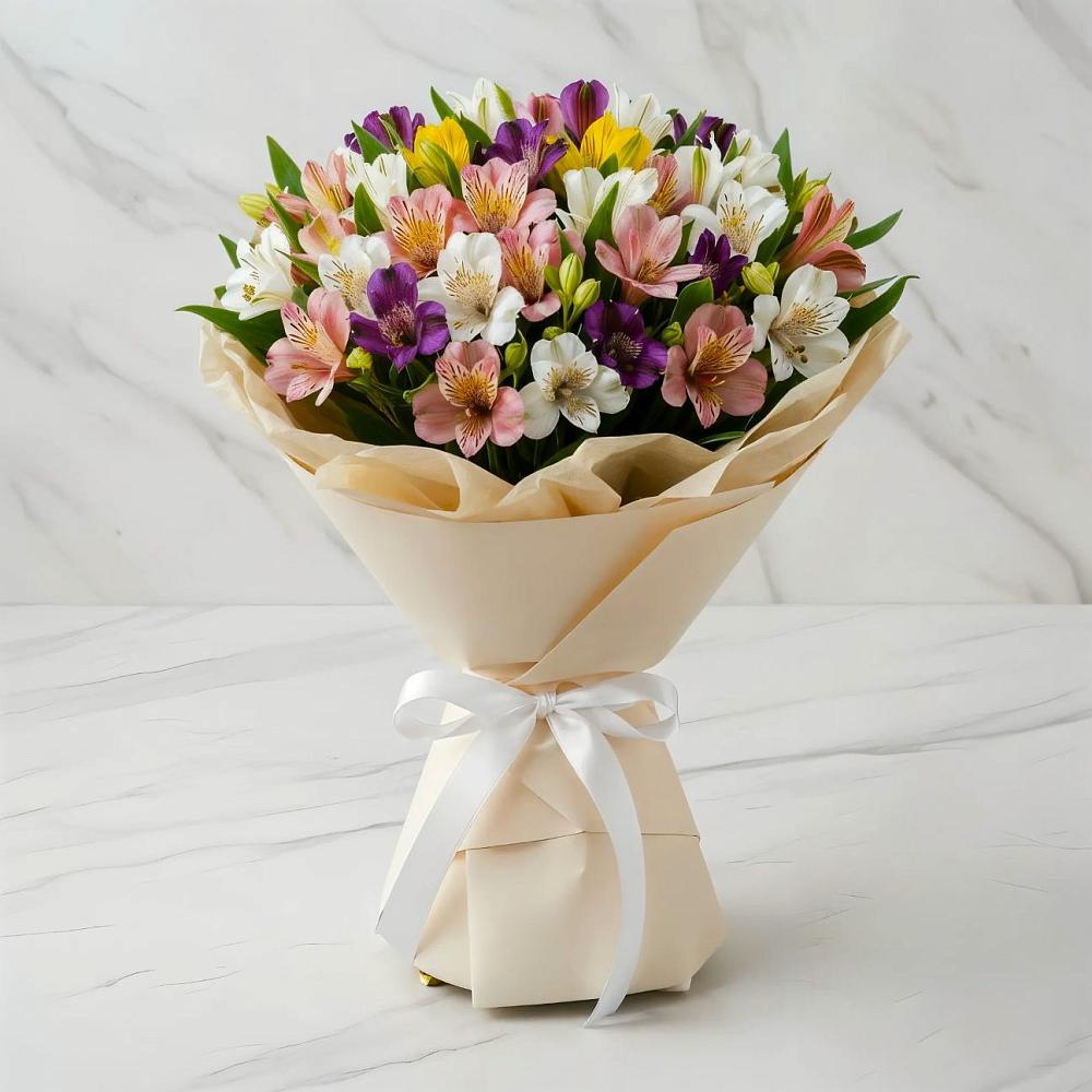 Букет цветов из: Альстромерии в Себрово