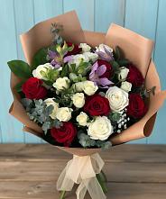 Букет цветов из:  Розы и Альстромерии в Себрово