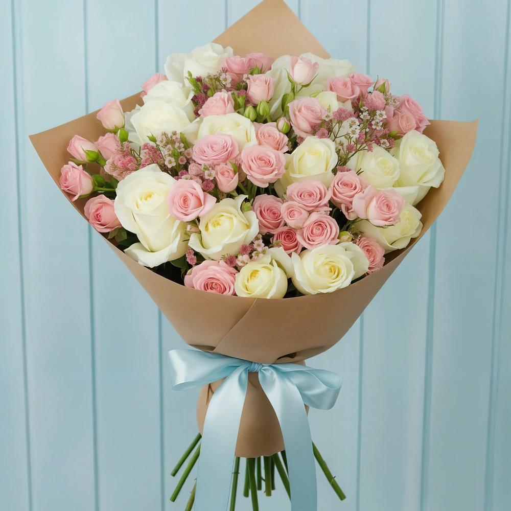 Букет цветов из: Розы в Себрово