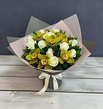 Букет цветов из:  Орхидеи и Розы в Себрово