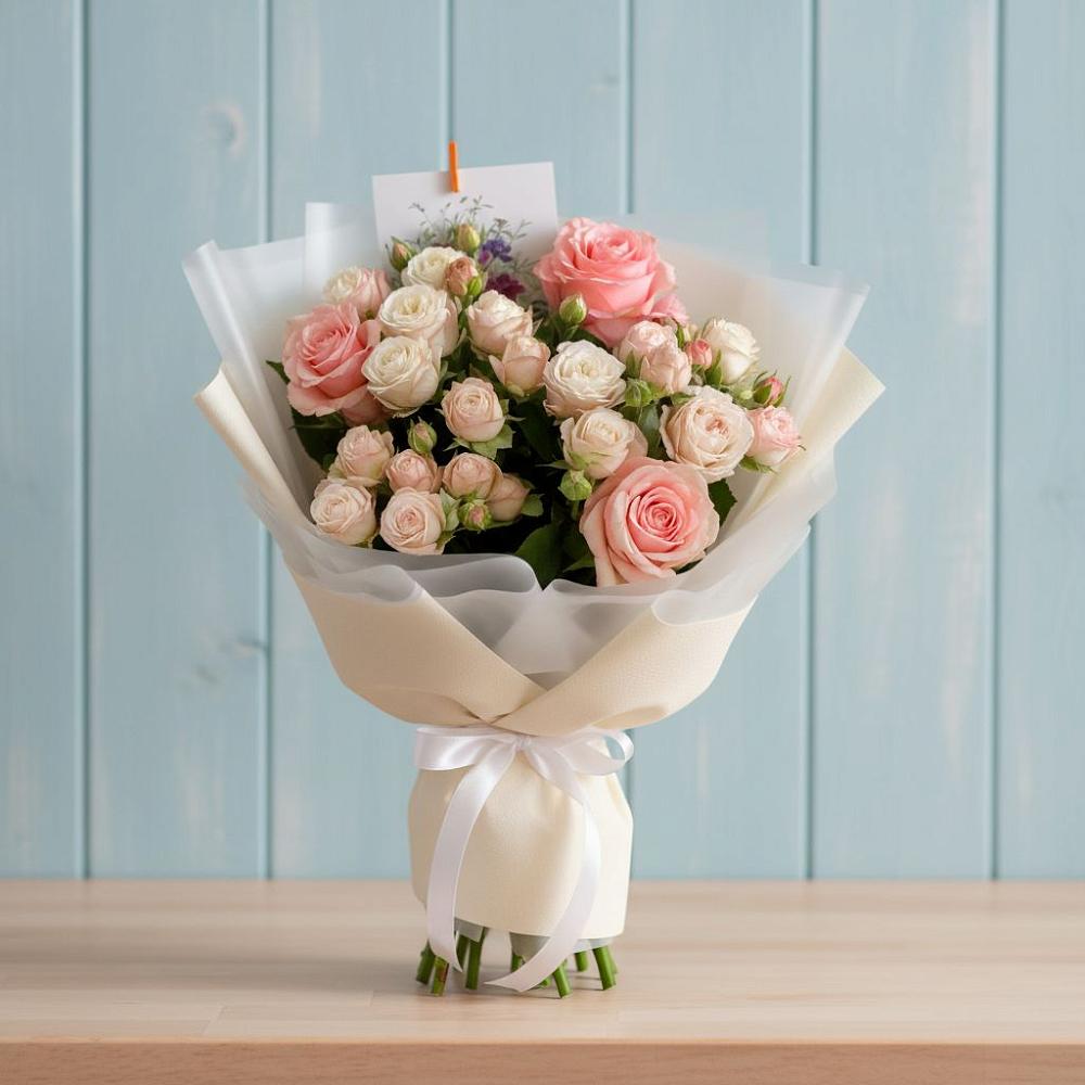 Букет цветов из: Розы в Себрово