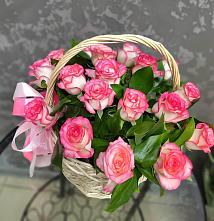 Цветочная композиция из Розы в корзине #REPLACE_PRED# Себрово