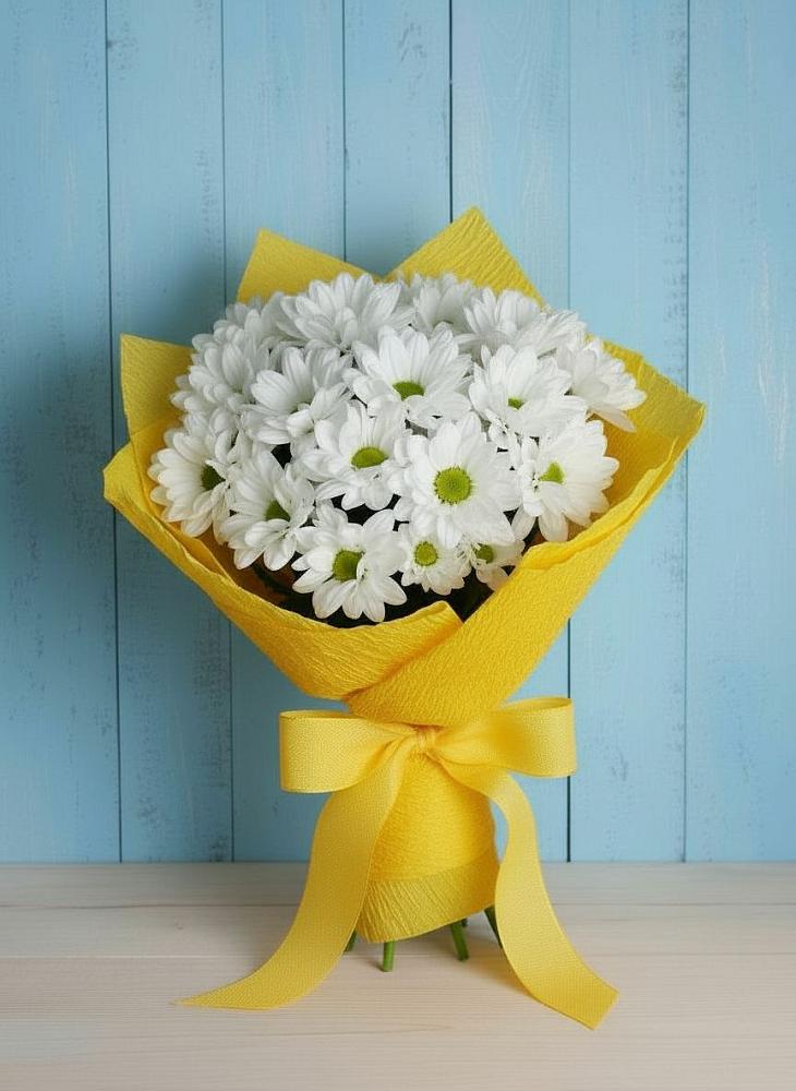 Букет цветов из: Хризантемы в Себрово