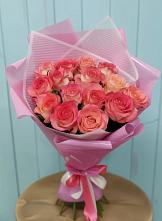 Букет 15 Розовых роз Равель #REPLACE_PRED# Себрово